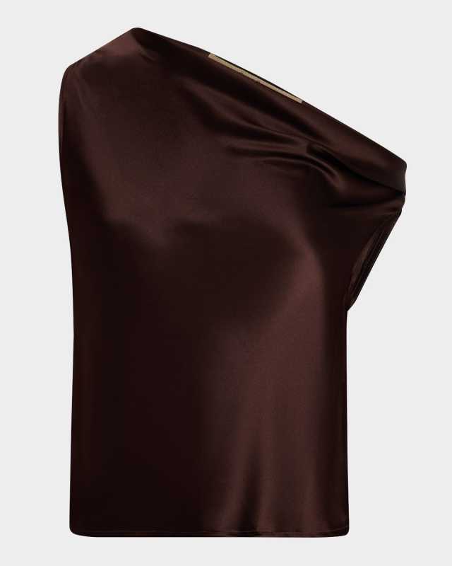 Bias Asymmetric Silk Blouse